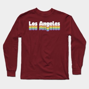 Los Angeles // Retro Typography Design Long Sleeve T-Shirt